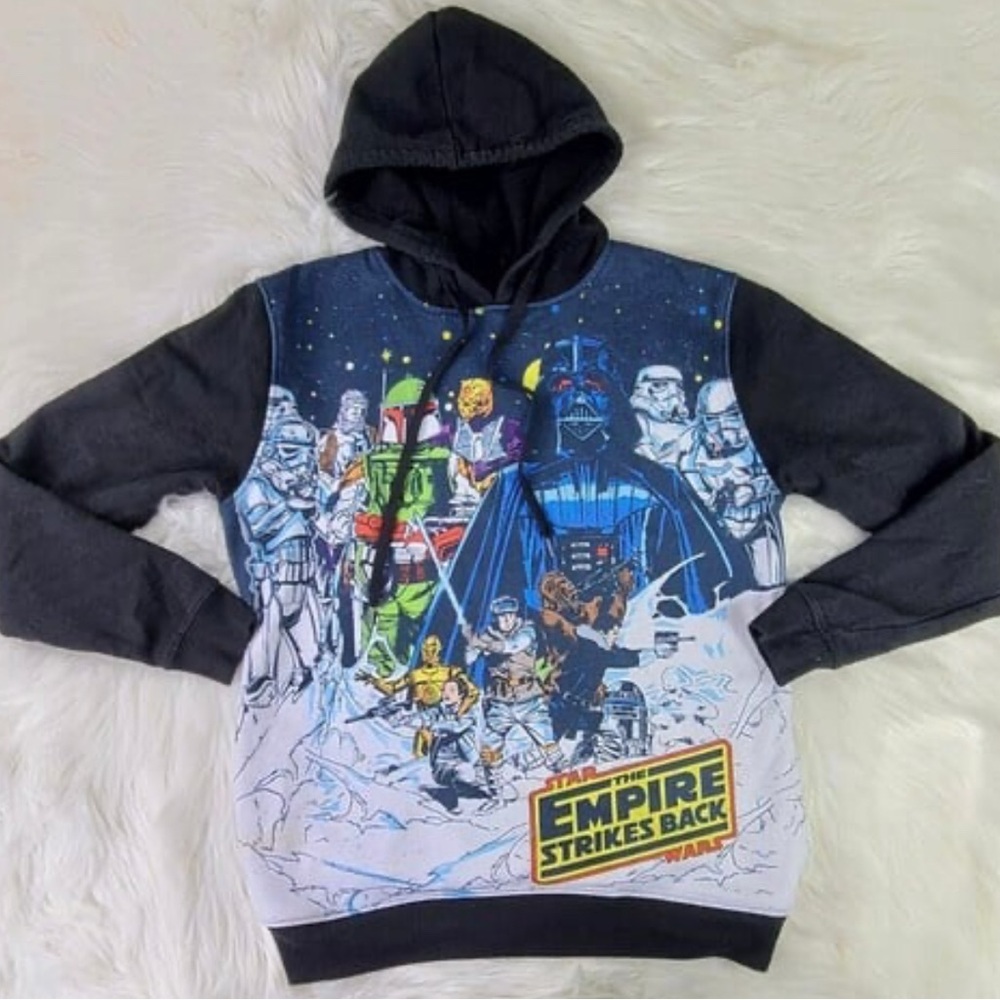 Star Wars Empire Strikes Back Hoodie - Black and Blue